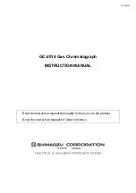 Preview for 1 page of Shimadzu GC-2014 Instruction Manual