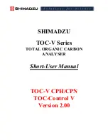 Shimadzu TOC-V CPH User Manual preview