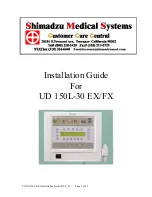 Предварительный просмотр 1 страницы Shimadzu UD 150L-30 EX Installation Manual