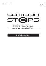 Предварительный просмотр 1 страницы Shimano Steps SC-EM800 User Manual