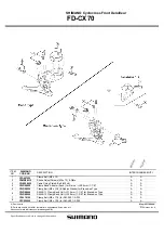 Shimano FD-CX70 Technical Service Instructions preview