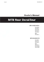 Shimano MTB SHADOW RD Series Dealer'S Manual preview