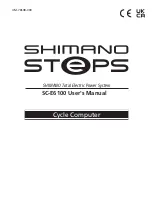 Предварительный просмотр 1 страницы Shimano Steps SC-E6100 User Manual