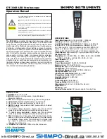 Shimpo Instruments DT-326B Operation Manual preview