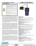 Shimpo Instruments FG-7000L Series Operation Manual preview