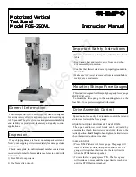 Shimpo FGS-250VL Instruction Manual предпросмотр