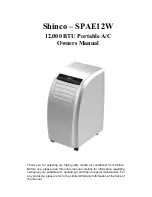 Shinco SPAE12W Owner'S Manual предпросмотр