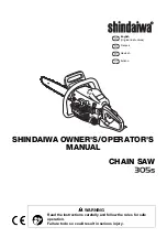 Preview for 1 page of Shindaiwa 305s Owner'S/Operator'S Manual