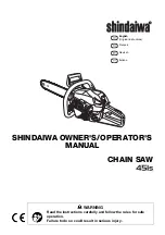 Shindaiwa 451S Owner'S/Operator'S Manual preview