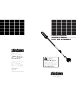 Preview for 1 page of Shindaiwa 63888-94010 Owner'S/Operator'S Manual