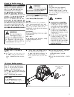 Preview for 13 page of Shindaiwa 81605 Owner'S/Operator'S Manual