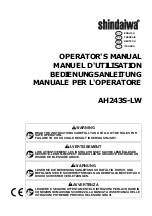 Shindaiwa AH243S-LW Operator'S Manual предпросмотр