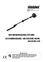 Предварительный просмотр 83 страницы Shindaiwa AH243S-LW Operator'S Manual