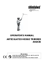 Preview for 3 page of Shindaiwa AH243S Operator'S Manual