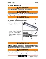 Предварительный просмотр 20 страницы Shindaiwa AH262 Operator'S Manual