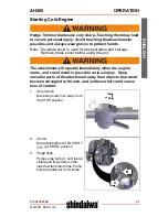 Предварительный просмотр 21 страницы Shindaiwa AH262 Operator'S Manual