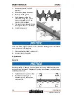 Предварительный просмотр 36 страницы Shindaiwa AH262 Operator'S Manual