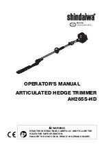 Предварительный просмотр 3 страницы Shindaiwa AH265S-HD Operator'S Manual