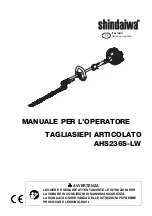 Preview for 101 page of Shindaiwa AHS236S-LW Operator'S Manual