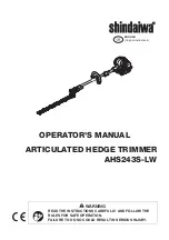 Предварительный просмотр 3 страницы Shindaiwa AHS243S-LW Operator'S Manual