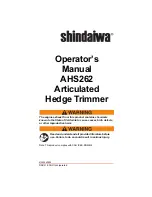 Shindaiwa AHS262 Operator'S Manual preview