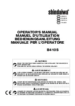 Предварительный просмотр 1 страницы Shindaiwa B410S Operator'S Manual