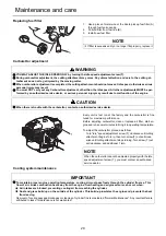 Предварительный просмотр 22 страницы Shindaiwa B410S Operator'S Manual