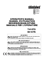 Shindaiwa B410TS Operator'S Manual предпросмотр