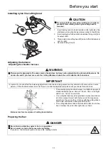 Предварительный просмотр 13 страницы Shindaiwa B410TS Operator'S Manual