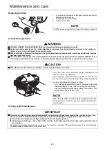 Предварительный просмотр 22 страницы Shindaiwa B410TS Operator'S Manual