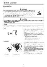 Предварительный просмотр 20 страницы Shindaiwa BP420S Operator'S Manual