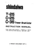 Preview for 1 page of Shindaiwa C-25 Instruction Manual