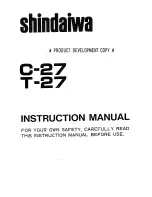 Предварительный просмотр 1 страницы Shindaiwa C-27 Instruction Manual