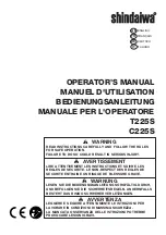 Shindaiwa C225S Operator'S Manual предпросмотр