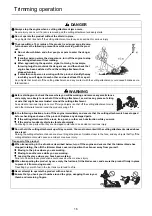 Предварительный просмотр 18 страницы Shindaiwa C302TS Operator'S Manual