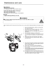 Предварительный просмотр 30 страницы Shindaiwa C361T Operator'S Manual