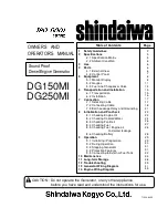 Preview for 1 page of Shindaiwa DG150MI Owner'S And Operator'S Manual