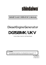 Preview for 1 page of Shindaiwa DG15BMK Owner'S And Operator'S Manual