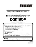 Shindaiwa DGK180F Owner'S And Operator'S Manual preview