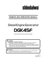 Preview for 1 page of Shindaiwa DGK45F Owner'S And Operator'S Manual