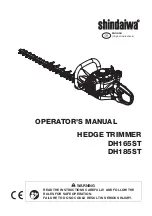 Preview for 3 page of Shindaiwa DH165ST Operator'S Manual