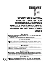 Предварительный просмотр 1 страницы Shindaiwa DH202 Operator'S Manual