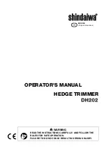 Предварительный просмотр 3 страницы Shindaiwa DH202 Operator'S Manual