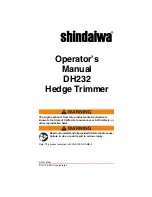 Preview for 1 page of Shindaiwa DH232 Operator'S Manual
