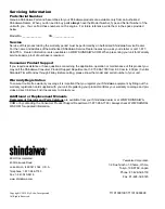 Предварительный просмотр 28 страницы Shindaiwa DH254 Owner'S/Operator'S Manual