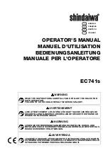 Предварительный просмотр 1 страницы Shindaiwa EC741s Operator'S Manual