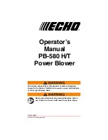 Shindaiwa Echo PB-580 H Operator'S Manual предпросмотр