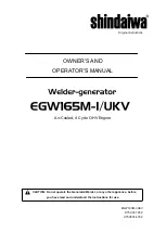 Preview for 1 page of Shindaiwa EGW165M-I/UKV Owner'S And Operator'S Manual