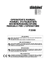 Предварительный просмотр 1 страницы Shindaiwa F226S Operator'S Manual