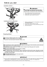 Предварительный просмотр 12 страницы Shindaiwa F226S Operator'S Manual